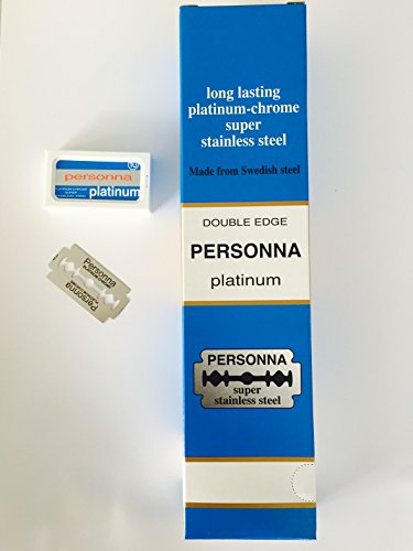 8850662161081 - ** 200 ** TWO HUNDRED PERSONNA PLATINUM DOUBLE EDGE RAZOR BLADES - MADE FROM SWEDISH STEEL