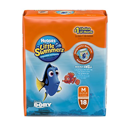 0885100200945 - HUGGIES LITTLE SWIMMERS DISPOSABLE SWIMPANTS (CHARACTER MAY VARY), MEDIUM 18 COUNT