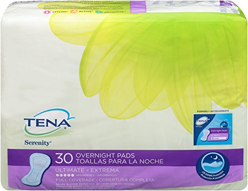 0885103359404 - TENA SERENITY OVERNIGHT ULTIMATE PADS, 30 COUNT