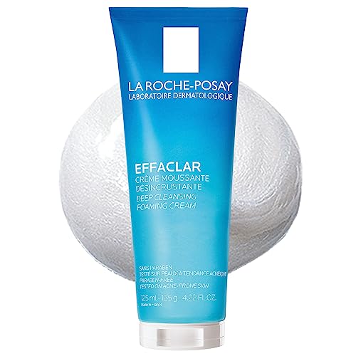 8851181368586 - LA ROCHE-POSAY EFFACLAR DEEP CLEANSING FOAMING FACIAL CLEANSER, CREAM CLEANSER FOR SENSITIVE SKIN, DAILY FACE WASH FOR OILY SKIN AND ACNE PRONE SKIN TO MINIMIZE LOOK OF PORES