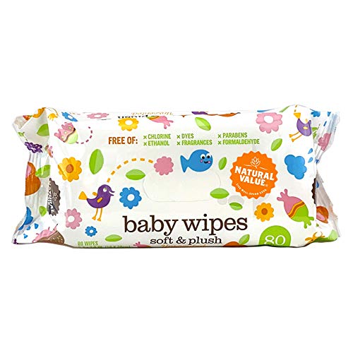 0885120112549 - NATURAL VALUE ALL NATURAL SOFT & GENTLE BABY WIPES, 80 WIPES (PACK OF 12)