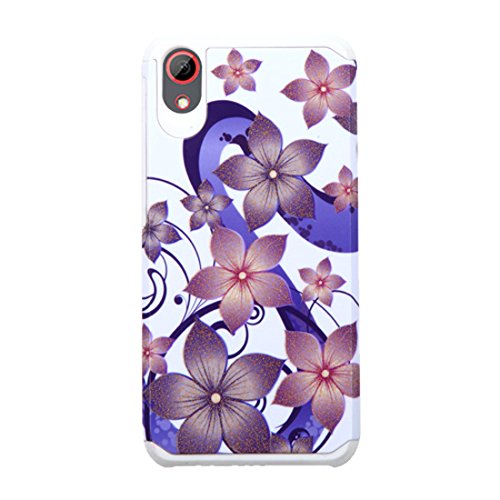 0885126273145 - ASMYNA PHONE CASE FOR HTC DESIRE 626 - RETAIL PACKAGING - PURPLE/WHITE