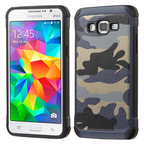 0885126273282 - ASMYNA PHONE CASE FOR SAMSUNG G530 (GALAXY GRAND PRIME) - RETAIL PACKAGING - BLACK/BLUE/NAVY