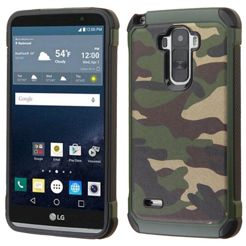 0885126273299 - ASMYNA PHONE CASE FOR LG LS770 (G STYLO) - RETAIL PACKAGING - BLACK/GREEN