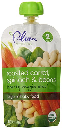 0885129337325 - PLUM ORGANICS SECOND BLENDS HEARTY VEGGIE MEAL, ROASTED CARROT, SPINACH AND BEAN