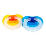 0885131626257 - GERBER ORTHODONTIC PACIFIERS BLUE YELLOW 6-18MOS SZ 2
