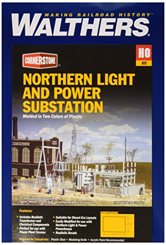 0885133333474 - WALTHERS CORNERSTONE SERIES KIT HO SCALE NORTHERN LIGHT & POWER SUBSTATION & ACCESSORIES