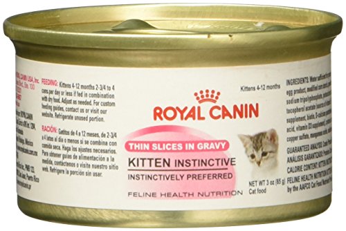 0885141013719 - ROYAL CANIN FELINE HEALTH NUTRITION KITTEN INSTINCTIVE THIN SLICES IN GRAVY CANNED CAT FOOD, 3-OUNCES, 24-PACK