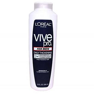 0885142499598 - L'OREAL PARIS VIVE PRO FOR MEN DAILY THICKENING 2-IN-1 SHAMPOO & CONDITIONER, 13.0 FLUID OUNCE