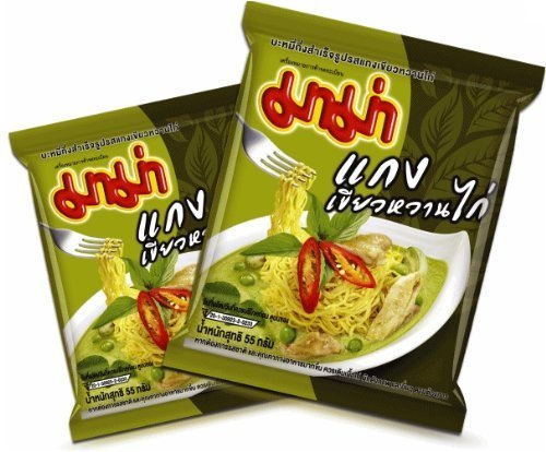 0885148073075 - MAMA INSTANT NOODLES CHICKEN GREEN CURRY 55G.