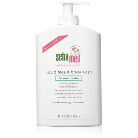 0885149483644 - SEBAMED PARABEN-FREE LIQUID FACE AND BODY WASH WITH PUMP PH 5.5 DERMATOLOGIST RECOMMENDED MILD HYDRATING CLEANSER FOR SENSITIVE SKIN 13.5 FLUID OUNCES (400 MILLILITERS)
