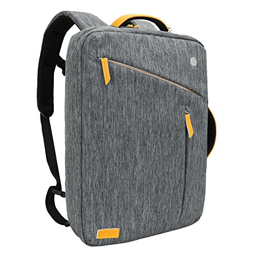 0885157827805 - LAPTOP BRIEFCASE BACKPACK, EVECASE WATER RESISTANT CONVERTIBLE LAPTOP CANVAS BRIEFCASE BACKPACK - FITS UP TO 17.3-INCH LAPTOP - GRAY