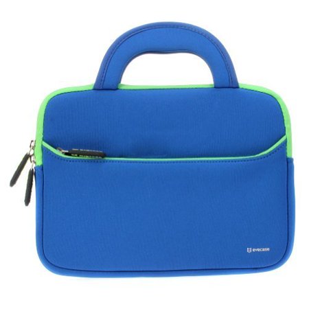 0885157920605 - 8.9 - 10.1 INCH TABLET SLEEVE, EVECASE 8.9 ~ 10.1 INCH TABLET NOTEBOOK ULTRA-PORTABLE NEOPRENE ZIPPER CARRYING SLEEVE CASE BAG WITH ACCESSORY POCKET - BLUE/GREEN