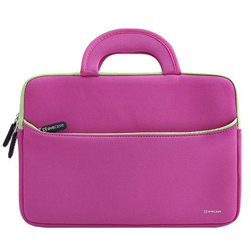0885157924610 - EVECASE ASUS K200MA-DS01T 11.6-INCH TOUCHSCREEN LAPTOP NEOPRENE SLEEVE CASE, SLIM BRIEFCASE W/ HANDLE & ACCESSORY POCKET / ULTRA PORTABLE TRAVEL CARRYING CASE SLEEVE PORTFOLIO POUCH COVER - HOT PINK