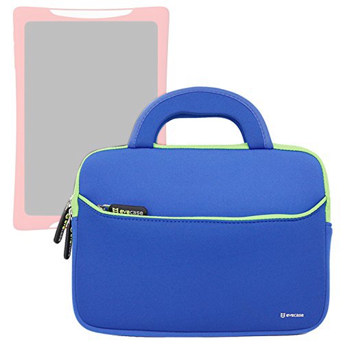 0885157926836 - EVECASE SLIM HANDLE CARRYING PORTFOLIO NEOPRENE SLEEVE CASE BAG COMPATIBLE WITH NABI DREAMTAB HD8 WITH WIFI 8-INCH TOUCHSCREEN TABLET PC - BLUE