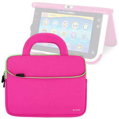 0885157938181 - EVECASE VTECH INNOTAB MAX / LITTLE APPS TABLET SLEEVE, ULTRA PORTABLE HANDLE CARRYING PORTFOLIO NEOPRENE SLEEVE CASE BAG FOR VTECH INNOTAB MAX 7'' ANDROID KIDS LEARNING TABLET - HOT PINK