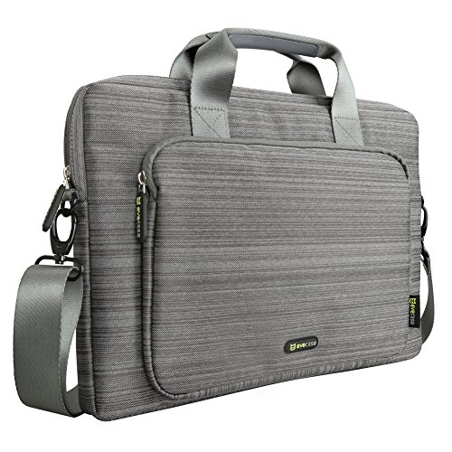 0885157941679 - EVECASE 15 - 16 INCH STYLISH HANDLE UNIVERSAL SUIT FABRIC MULTI-FUNCTIONAL BRIEFCASE WITH SHOULDER STRAP FOR LAPTOP ULTRABOOK COMPUTER - GRAY (ACER ASUS HP SONY TOSHIBA DELL LENOVO SAMSUNG APPLE)