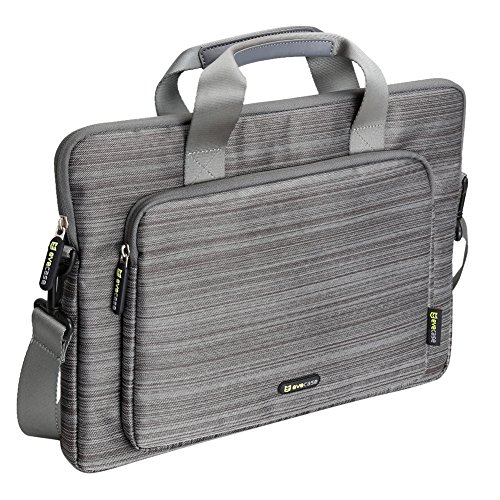 0885157951708 - EVECASE CARRYING MESSENGER BAG SLEEVE CASE WITH SHOULDER STRAP AND HANDLE FOR DELL INSPIRON 14 14-INCH LAPTOP NOTEBOOK - GRAY