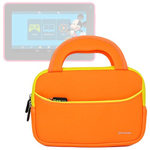 0885157954853 - EVECASE SMARTAB STJR76 7-INCH ANDROID 4.4 KIDS TABLET SLEEVE CASE, SLIM BRIEFCASE W/ HANDLE & ACCESSORY POCKET / ULTRA PORTABLE TRAVEL CARRYING CASE SLEEVE PORTFOLIO POUCH COVER - ORANGE