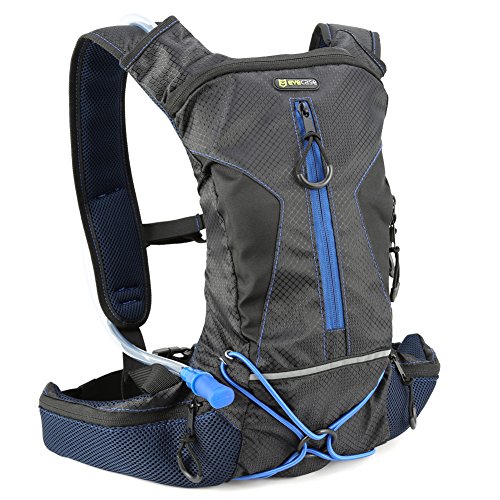 0885157973007 - HYDRATION BACKPACK, EVECASE SPORT DAYPACK WITH HYDRATION BLADDER FOR CYCLING HIKING CLIMBING RUNNING AND ANY OTHER OUTDOOR SPORTS - BLACK