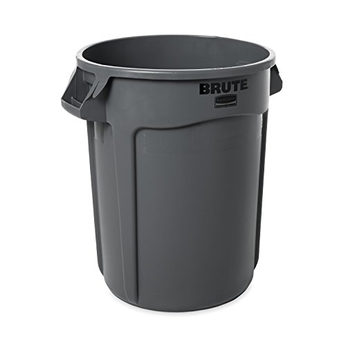0885159560878 - RUBBERMAID COMMERCIAL FG263200GRAY BRUTE HEAVY-DUTY WASTE/UTILITY CONTAINER (VENTED, 32-GALLON, GRAY)