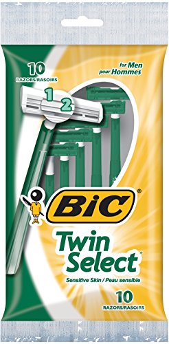 0885169582129 - BIC TWIN SELECT, SENSITIVE SKIN, DISPOSABLE SHAVER FOR MEN, 10-COUNT PACKAGES (PACK OF 3)