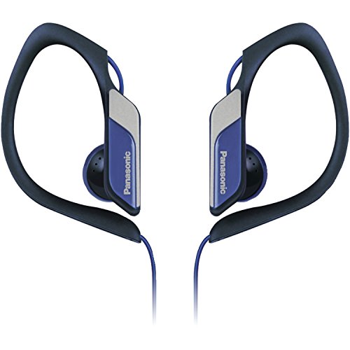 0885170173347 - PANASONIC SPORTS CLIP EARBUD HEADPHONES RP-HS34-A (BLUE) WATER RESISTANT, TOUGH AND DURABLE, ADJUSTABLE EAR CLIP, ULTRA LIGHT