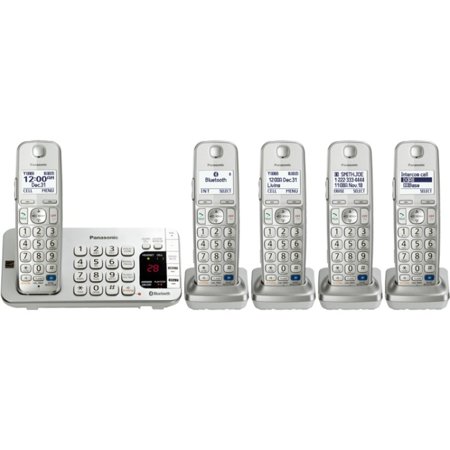 0885170181465 - PANASONIC KX-TGE275S LINK2CELL BLUETOOTH ENABLED PHONE WITH ANSWERING MACHINE & 5 CORDLESS HANDSETS