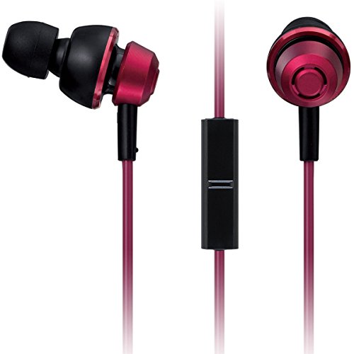 0885170274181 - PANASONIC DROPS360° PREMIUM BEST IN CLASS IN-EAR STEREO HEADPHONES WITH MIC+CONTROLLER RP-HJX6M-R (METALLIC RED) WITH TRAVEL POUCH, POWERFUL BASS, IPHONE,ANDROID COMPATIBLE, NOISE ISOLATING HEADPHONES