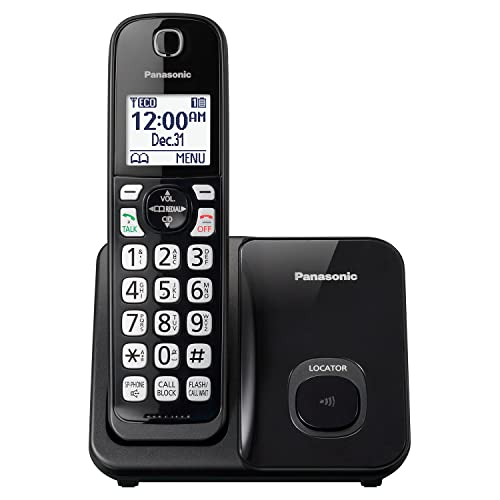 0885170383043 - PANASONIC EXPANDABLE CORDLESS PHONE SYSTEM WITH CALL BLOCK AND HIGH CONTRAST DISPLAYS AND KEYPADS - 1 CORDLESS HANDSET - KX-TGD610B (BLACK)