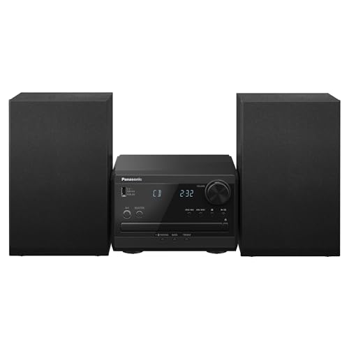 0885170416161 - PANASONIC COMPACT STEREO SYSTEM WITH CD PLAYER, BLUETOOTH, FM RADIO AND USB WITH BASS AND TREBLE CONTROL, 20W STEREO SYSTEM FOR HOME WITH REMOTE CONTROL - SC-PM270PP-K (BLACK)