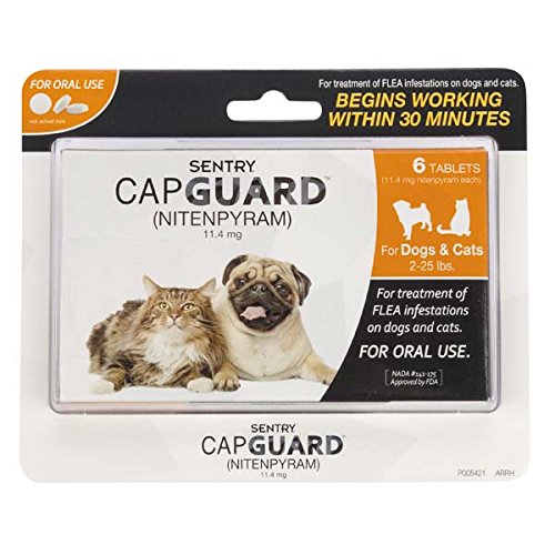 0885175553885 - SENTRY CAPGUARD FLEA TABLETS FOR 2 TO 25-POUND DOGS AND CATS