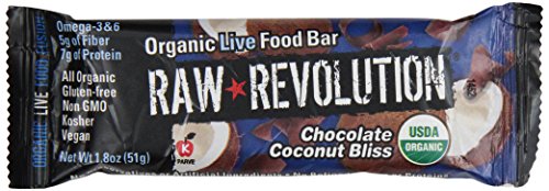 0885176584390 - RAW REVOLUTION ORGANIC LIVE FOOD BARS, CHOCOLATE COCONUT BLISS, 1.8-OUNCE BARS (PACK OF 12)