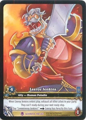 8851770472755 - WORLD OF WARCRAFT WOW TCG EPIC EXTENDED ART : LEEROY JENKINS PROMO CARD