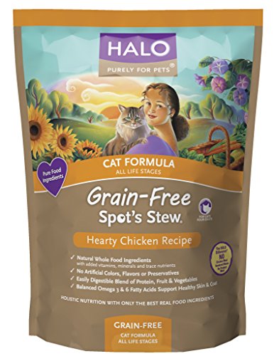 0885177988982 - HALO, PURELY FOR PETS SPOT'S STEW NATURAL DRY GRAIN-FREE CATS FOOD, HEARTY CHICK