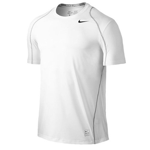 0885179957849 - NIKE PRO COOL FITTED (MEDIUM, WHITE/MATTE SILVER/BLACK)