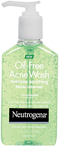0885186384225 - NEUTROGENA OIL-FREE ACNE WASH REDNESS SOOTHING FACIAL CLEANSER, 6 FLUID OUNCE