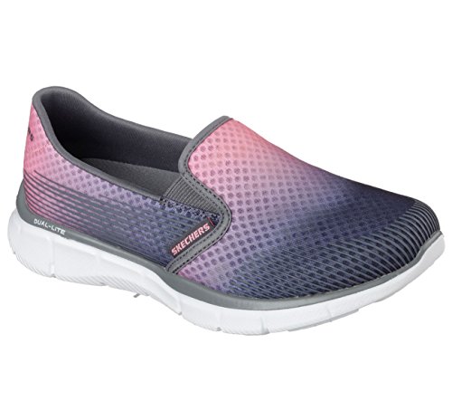 8851901188456 - SKECHERS SPORT EQUALIZER-SPACE OUT WOMEN'S SLIP ON 9 B(M) US CHARCOAL-PINK
