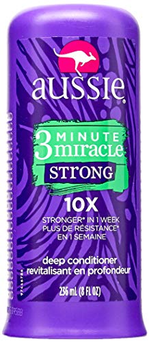0885190544820 - AUSSIE 3 MINUTE MIRACLE STRONG CONDITIONING TREATMENT 8 FL OZ - HAIR STRENGTHENING TREATMENT