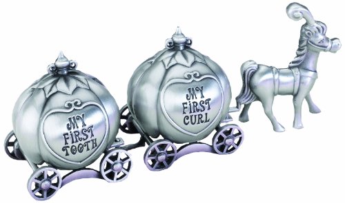 0885196690460 - LILLIAN ROSE KEEPSAKE PEWTER TOOTH AND CURL BOX, FAIRYTALE COACH, 2 X 5