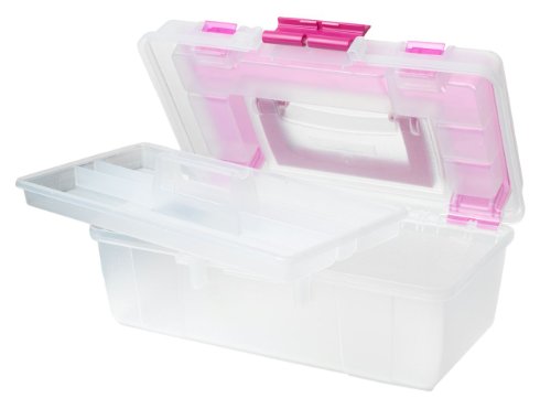 0885197945842 - CREATIVE OPTIONS 114-082 MOLDED STORAGE CRAFT BOX WITH LIFT-OUT TRAY, 13-INCH