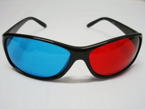0885200636279 - RED-BLUE / CYAN ANAGLYPH SIMPLE STYLE 3D GLASSES 3D MOVIE GAME-EXTRA UPGRADE STYLE