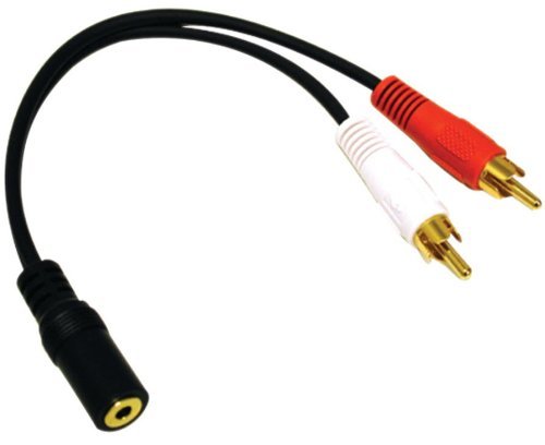 0885200694637 - C&E 30S1-01260 2 X RCA MALE, 1 X 3.5MM STEREO FEMALE, Y-CABLE 6-INCH GOLD PLATED CONNECTOR