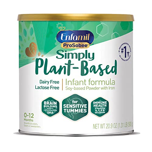 0885203999456 - PLANT BASED LACTOSE-FREE BABY FORMULA, 20.9 OZ POWDER CAN, ENFAMIL PROSOBEE FOR SENSITIVE TUMMIES, SOY-BASED, PLANT SOURCED PROTEIN, LACTOSE-FREE, MILK FREE (PACKAGING MAY VARY)