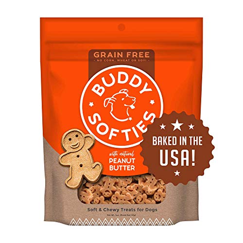 8852084172249 - BUDDY BISCUITS GRAIN FREE SOFT & CHEWY DOG TREATS, SMALL DOG OR LARGE DOGS TRAINING WITH PEANUT BUTTER 5 OZ