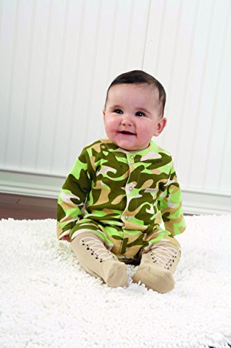 8852093646526 - BIG DREAMZZZ BABY CAMO 2-PIECE LAYETTE SET IN BACKPACK GIFT BOX, TAN, 0-6 MONTHS