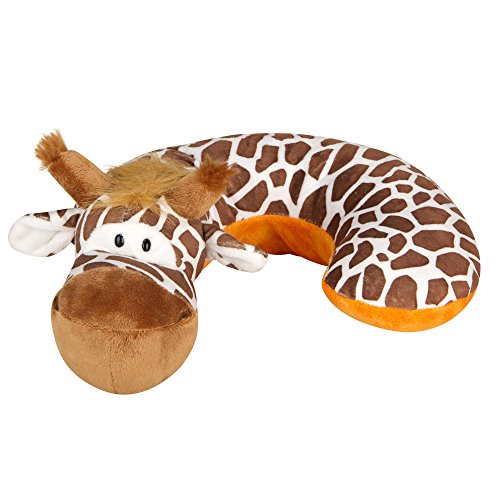 0885212105831 - ANIMAL PLANET NECK SUPPORT PILLOW, CHILDREN'S NECK PILLOW, GIRAFFE, MACHINE WASHABLE, SOFT AND PLUSH, BROWN