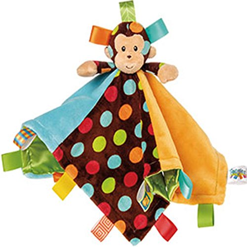 0885217314238 - MARY MEYER TAGGIES DAZZLE DOTS CHARACTER BLANKET, MONKEY