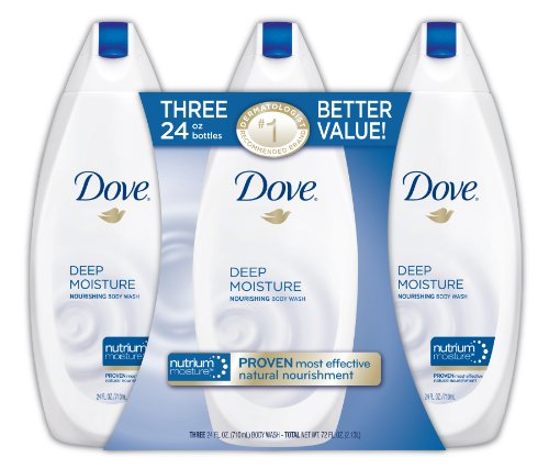0885217515482 - DOVE DEEP MOISTURE BODY WASH VALUE PACK, 24 OUNCE, 3 COUNT