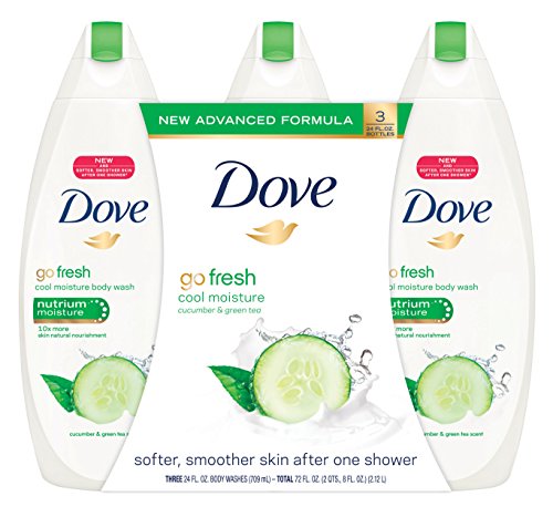 0885217523586 - DOVE GO FRESH COOL MOISTURE BODY WASH, VALUE PACK, 24 OUNCE, 3 COUNT